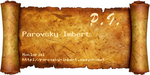 Parovsky Imbert névjegykártya